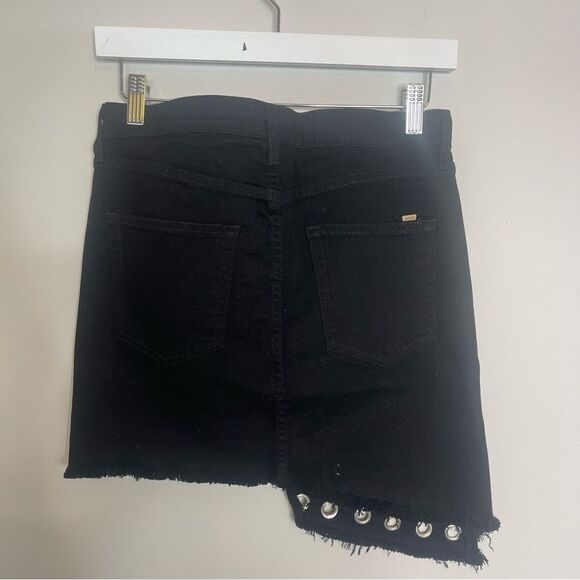 Misa Los Angeles The Super Star Asymmetrical Mini Grommet Jean Skirt NWT 26 - Picture 6 of 8